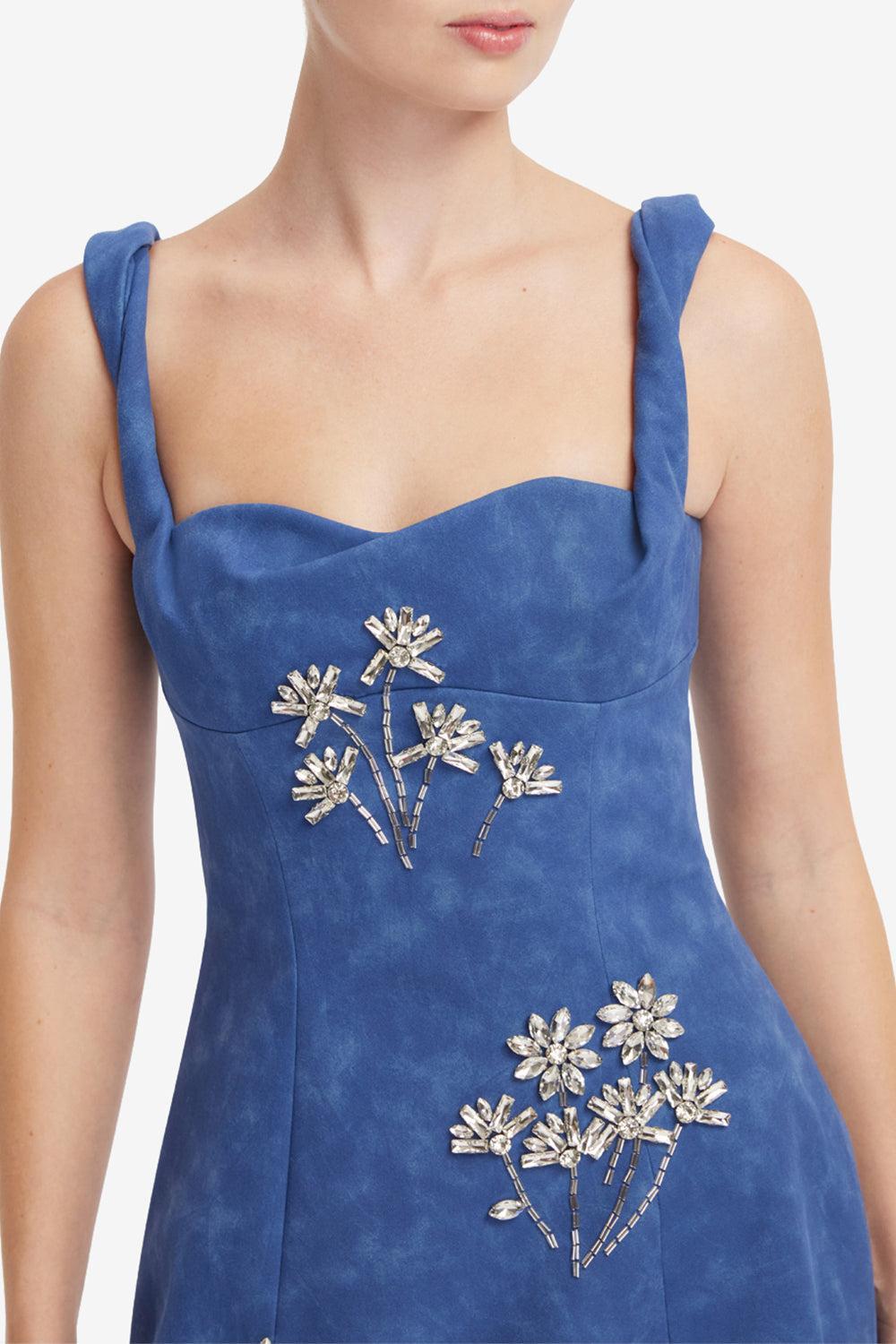 Beatrice Midi Dress - Azure-BLUE-2-CLOTHINGDRESSCOCKTAIL-LEO LIN