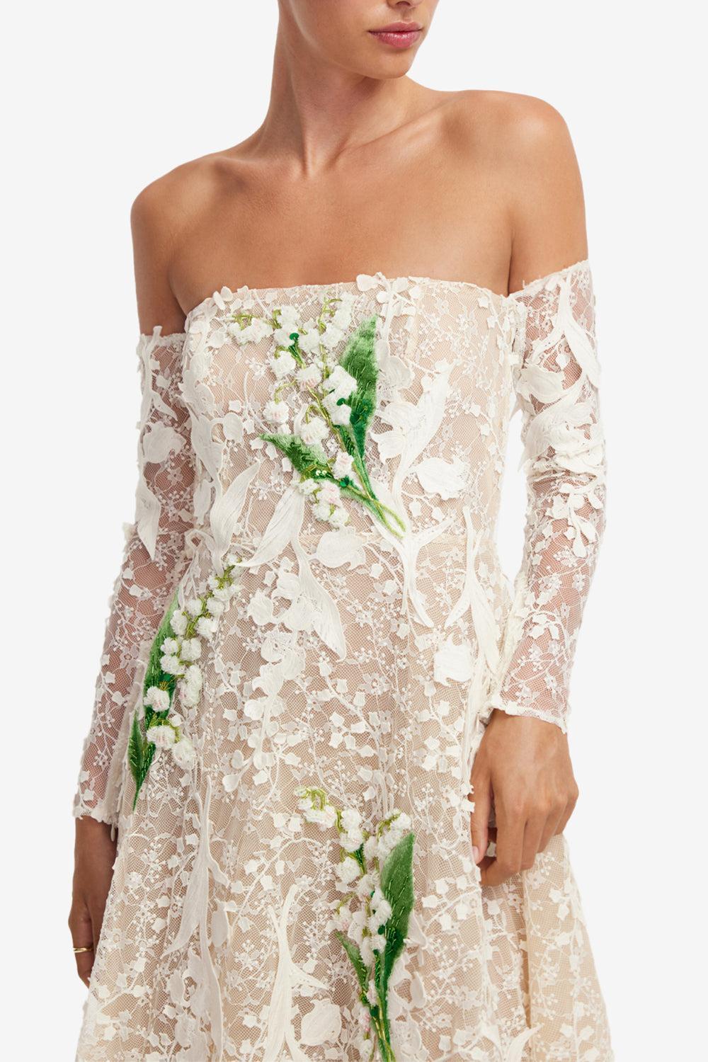 Ana Midi Dress-CREAM-4-CLOTHINGDRESSCOCKTAIL-LEO LIN