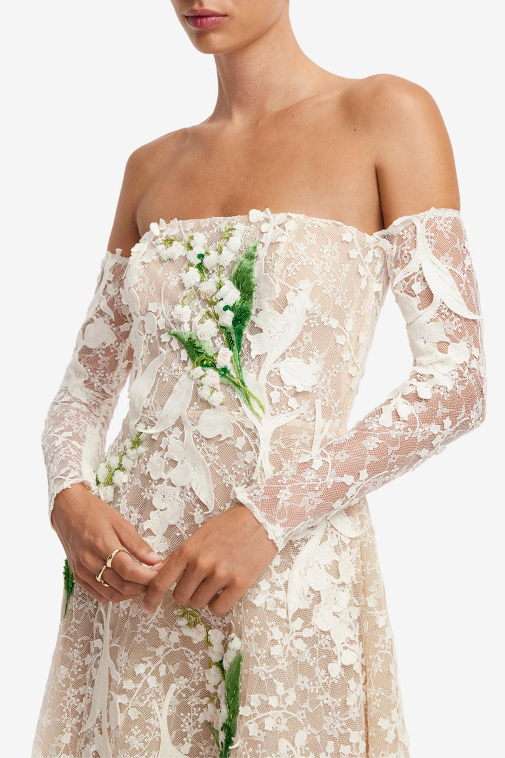 Ana Midi Dress-CREAM-4-CLOTHINGDRESSCOCKTAIL-LEO LIN