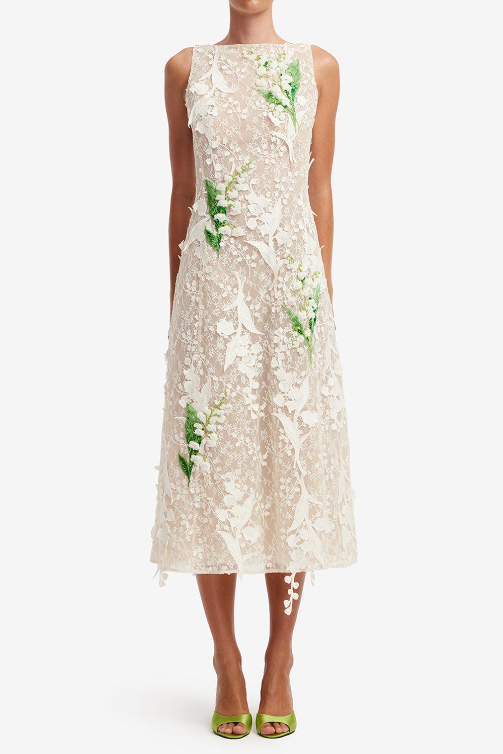 Cleo Dress - Snow-CREAM-4-CLOTHINGDRESSCOCKTAIL-LEO LIN
