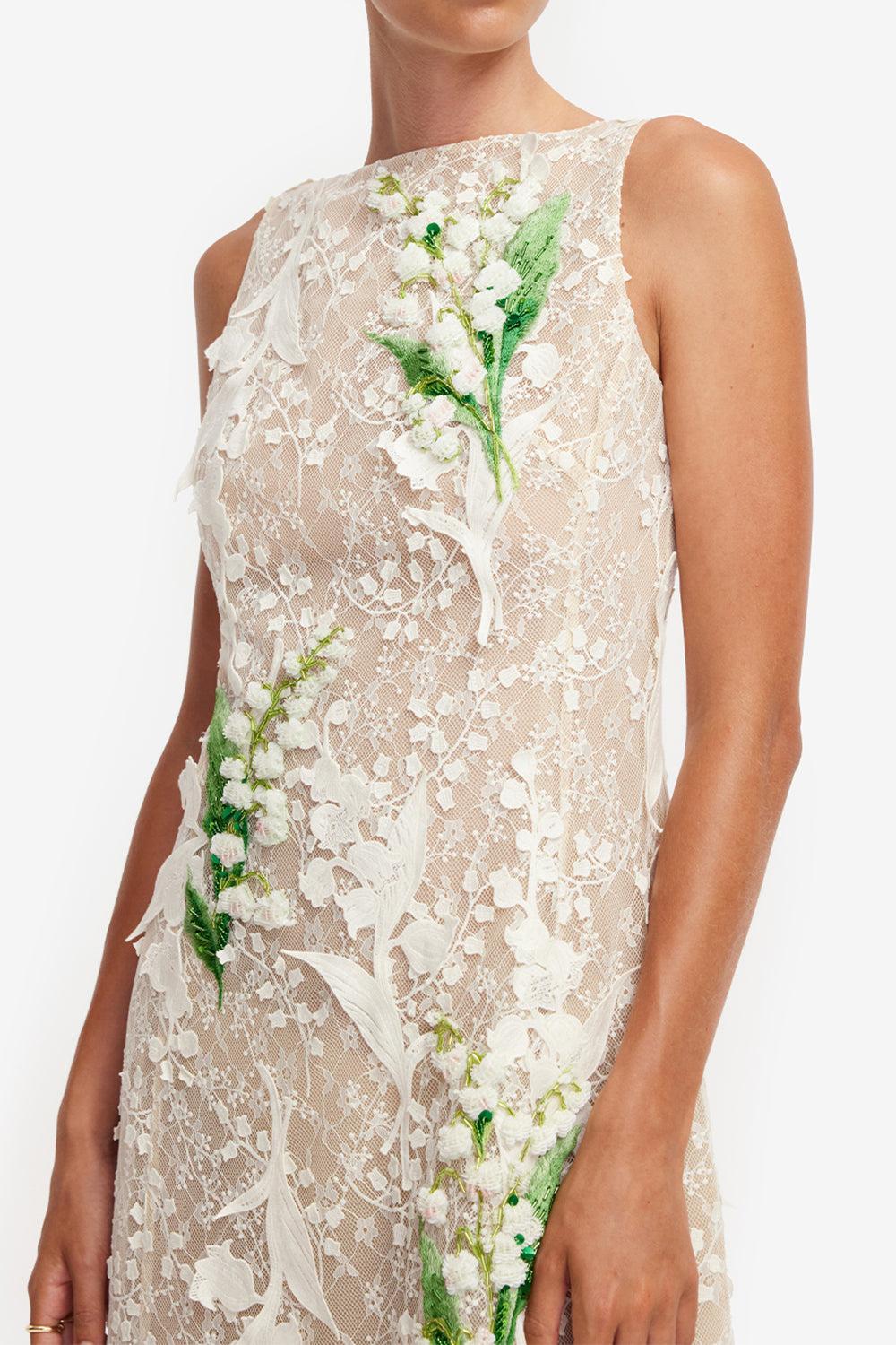 Cleo Dress - Snow-CREAM-4-CLOTHINGDRESSCOCKTAIL-LEO LIN