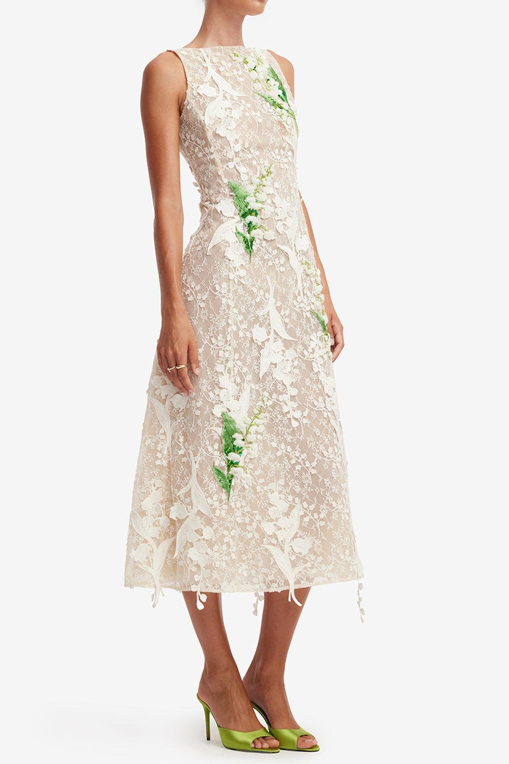 Cleo Dress - Snow-CREAM-4-CLOTHINGDRESSCOCKTAIL-LEO LIN