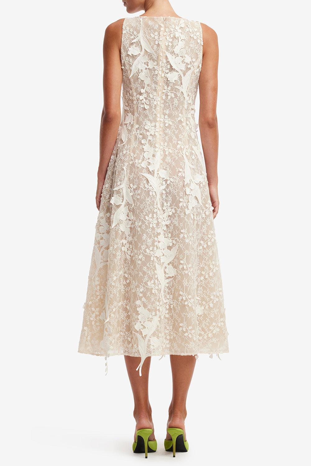 Cleo Dress - Snow-CREAM-4-CLOTHINGDRESSCOCKTAIL-LEO LIN