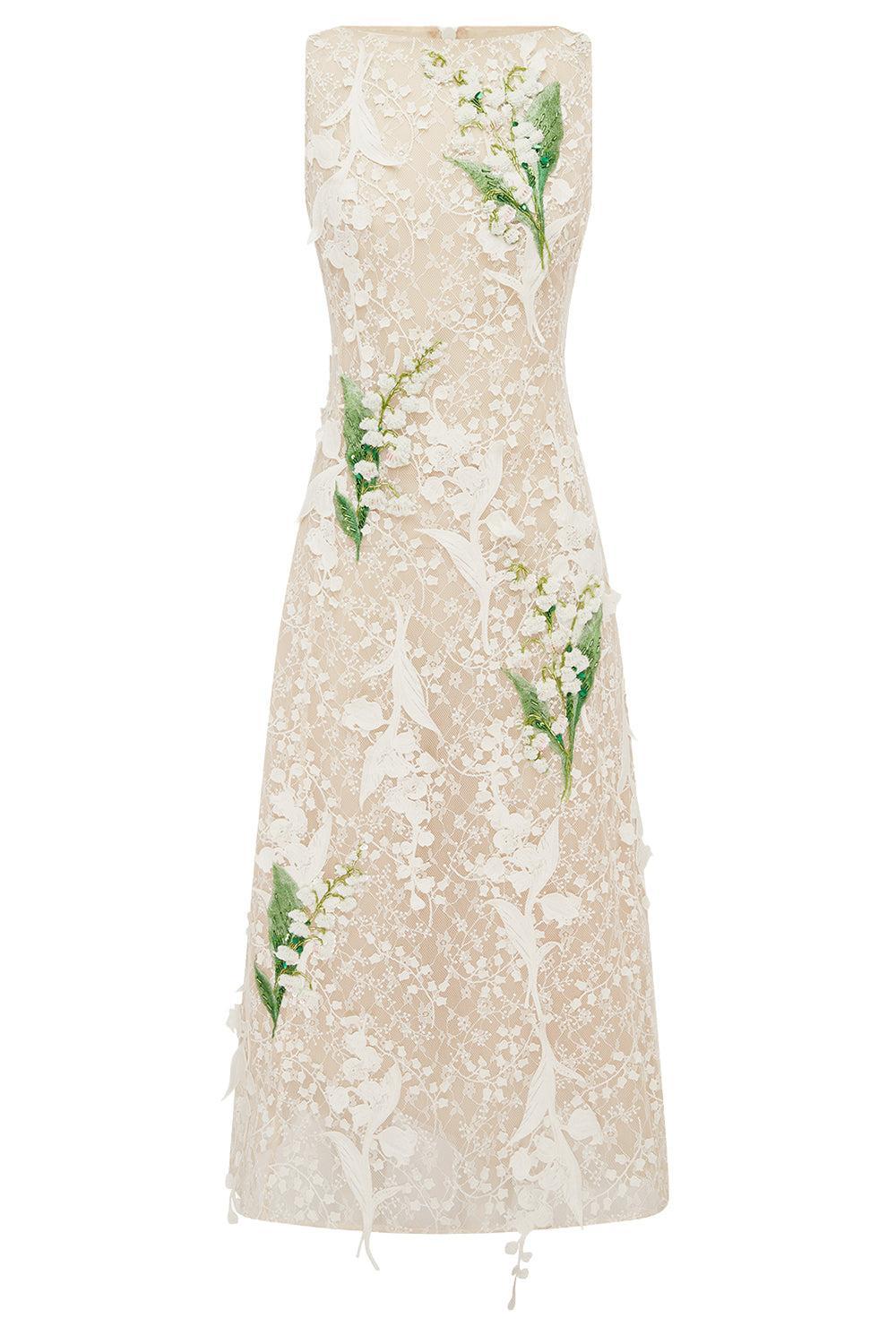 Cleo Dress - Snow-CREAM-4-CLOTHINGDRESSCOCKTAIL-LEO LIN
