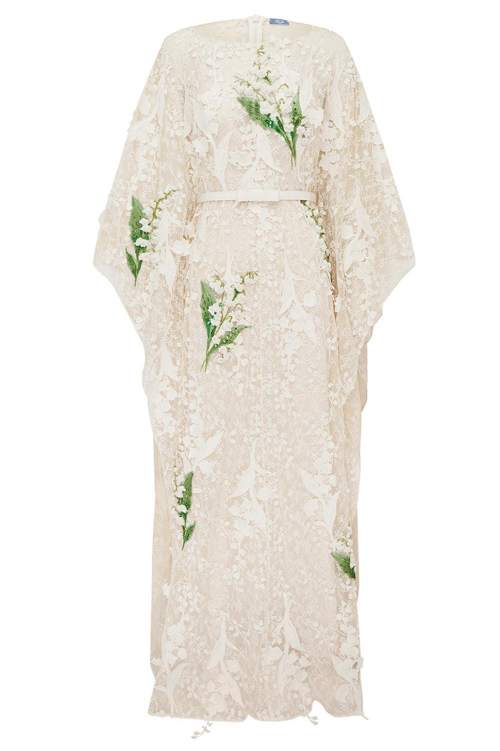 Willow Kaftan Maxi Dress-CREAM-S-CLOTHINGDRESSEVENING-LEO LIN