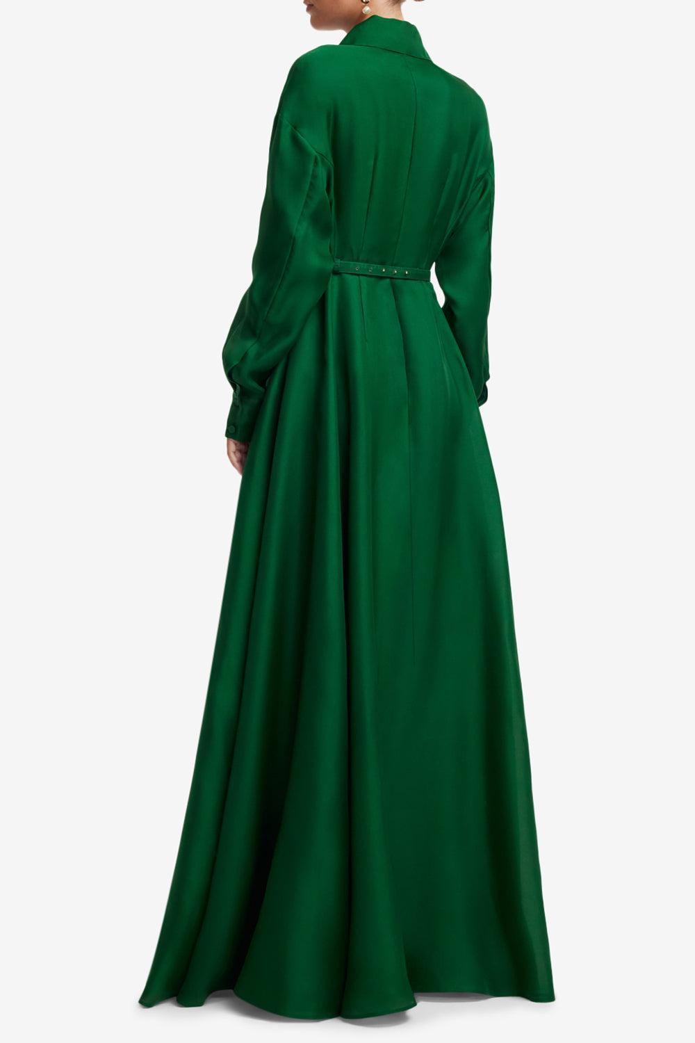Josephine Gown - Forest-GREEN-2-CLOTHINGDRESSGOWN-LEO LIN