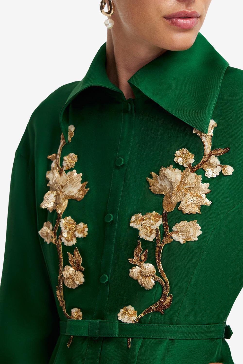 Josephine Gown - Forest-GREEN-2-CLOTHINGDRESSGOWN-LEO LIN