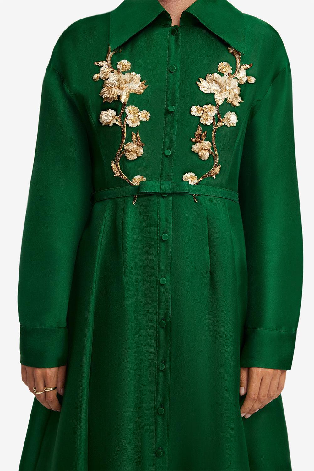 Josephine Gown - Forest-GREEN-2-CLOTHINGDRESSGOWN-LEO LIN