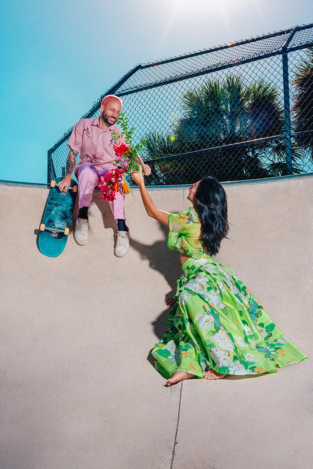 VALERIA SKIRT-LIME-4-CLOTHINGSKIRTMAXI-LEO LIN