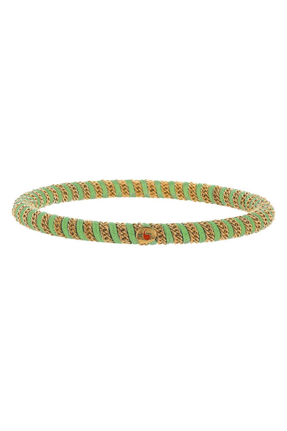 Light Green Gio Bracelet-YELLOW GOLD-JEWELRYFINE JEWELBRACELET O-ROBERTO DEMEGLIO