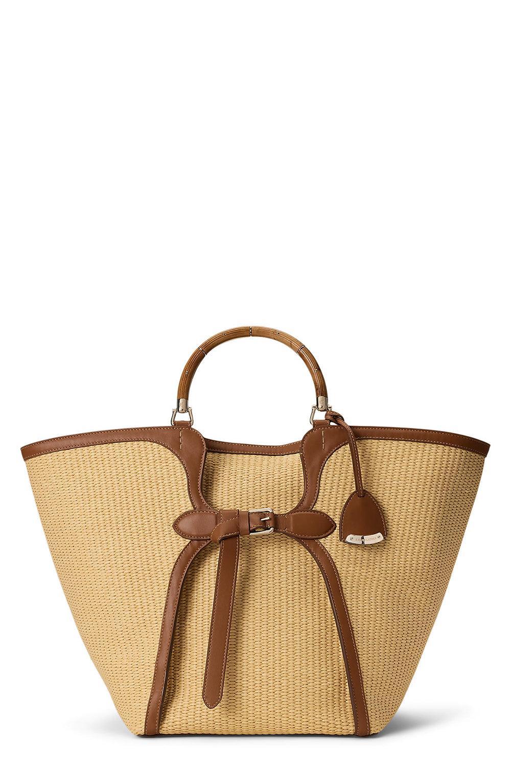 The Ralph Braided Raffia Large Tote-BG/RLGLD-O/S-HANDBAGTOTES-RALPH LAUREN