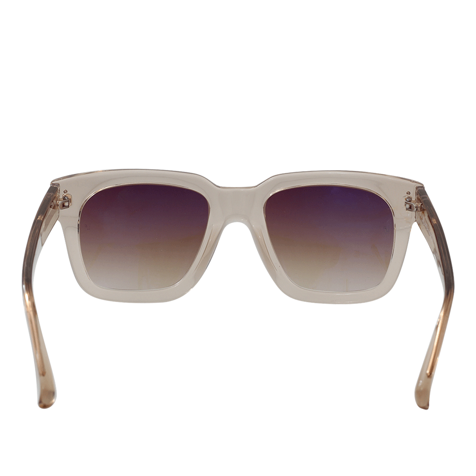 LINDA FARROW-Chunky D-Frame Sunglasses-ASH/BROWN
