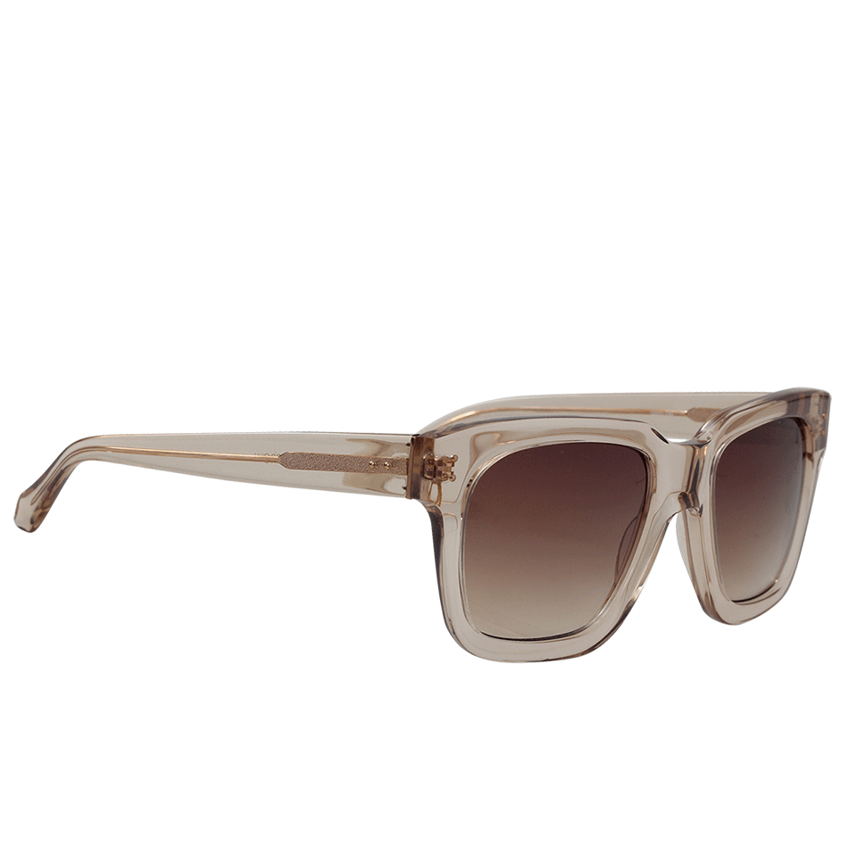 LINDA FARROW-Chunky D-Frame Sunglasses-ASH/BROWN