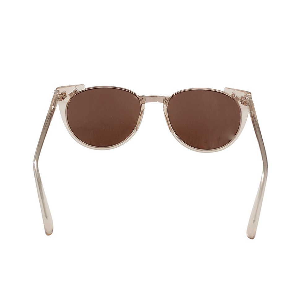 LINDA FARROW-Upside-Down Browline Sunglasses-ASH/ROSE GOLD
