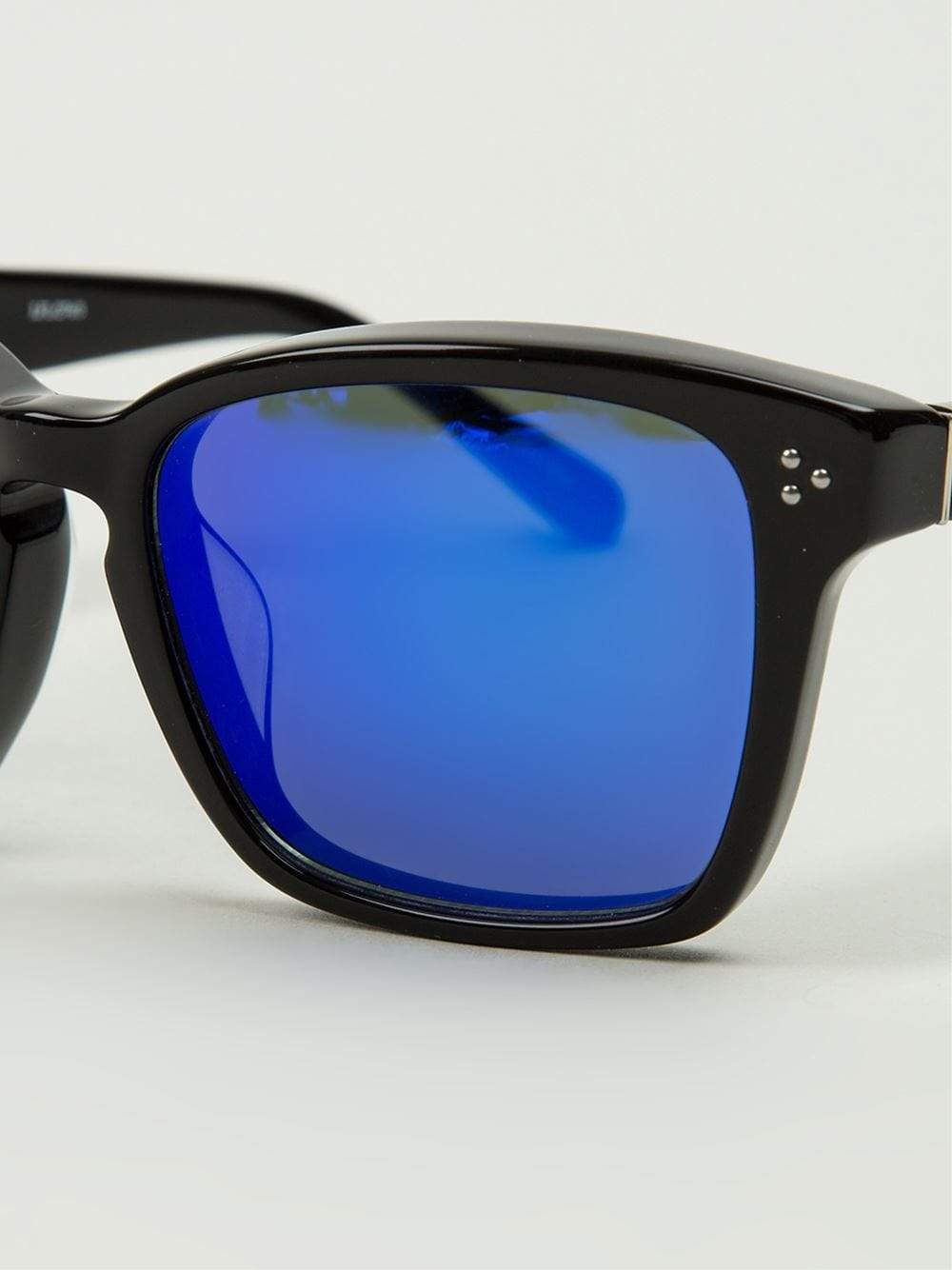 LINDA FARROW-Square Rim Sunglasses-BLACK