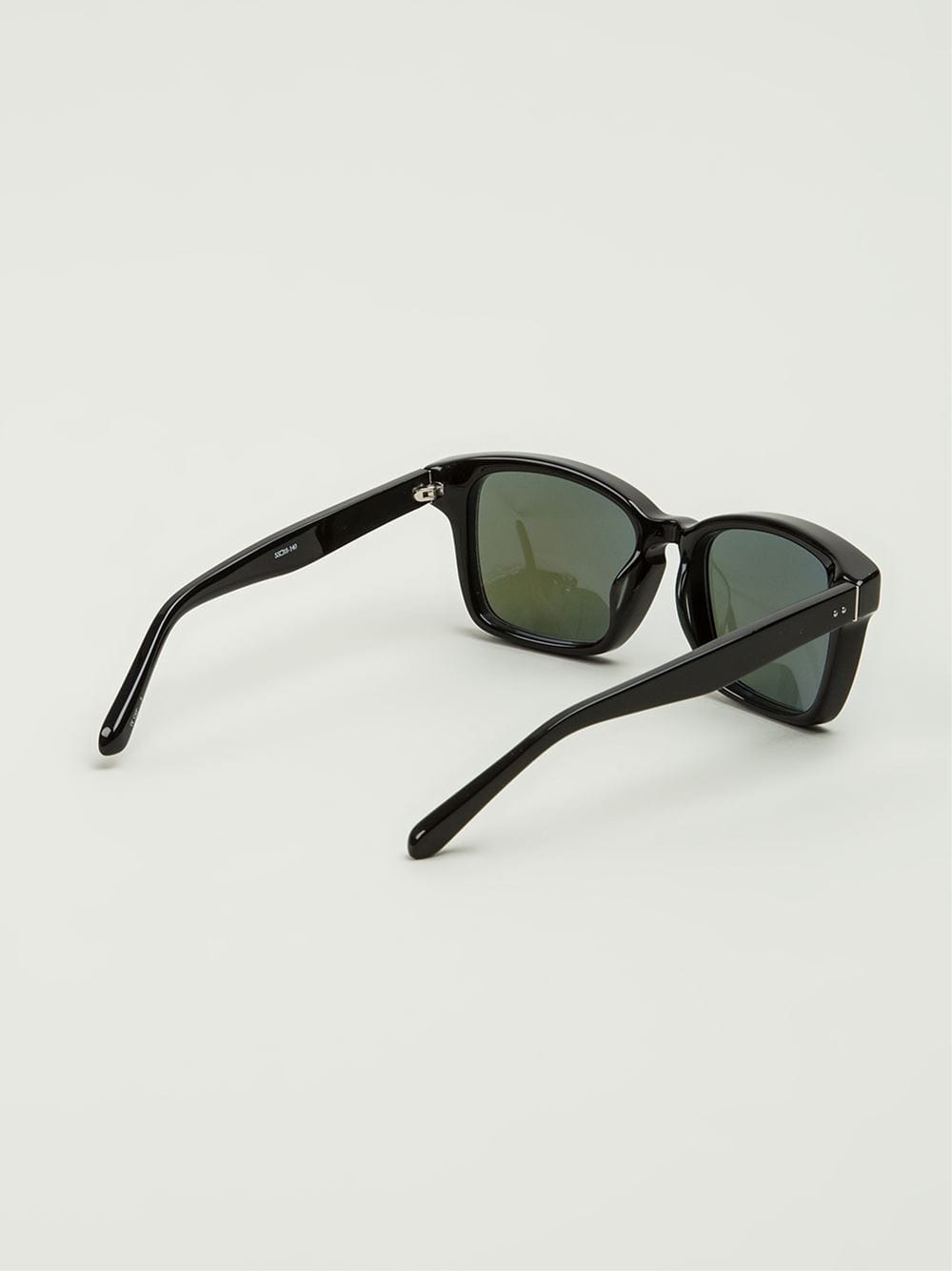 LINDA FARROW-Square Rim Sunglasses-BLACK