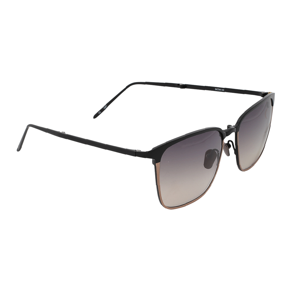 LINDA FARROW-Square Rose Gold Sunglasses-BLACK
