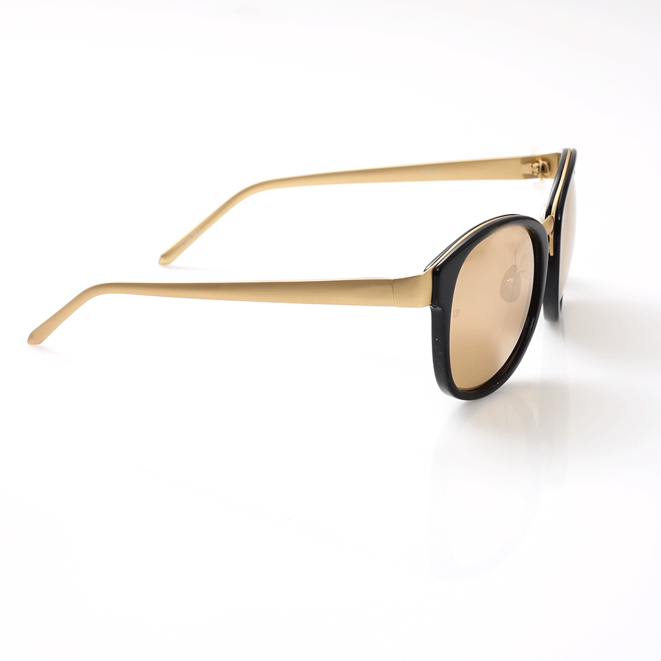 LINDA FARROW-259 Sunglasses-GOLD