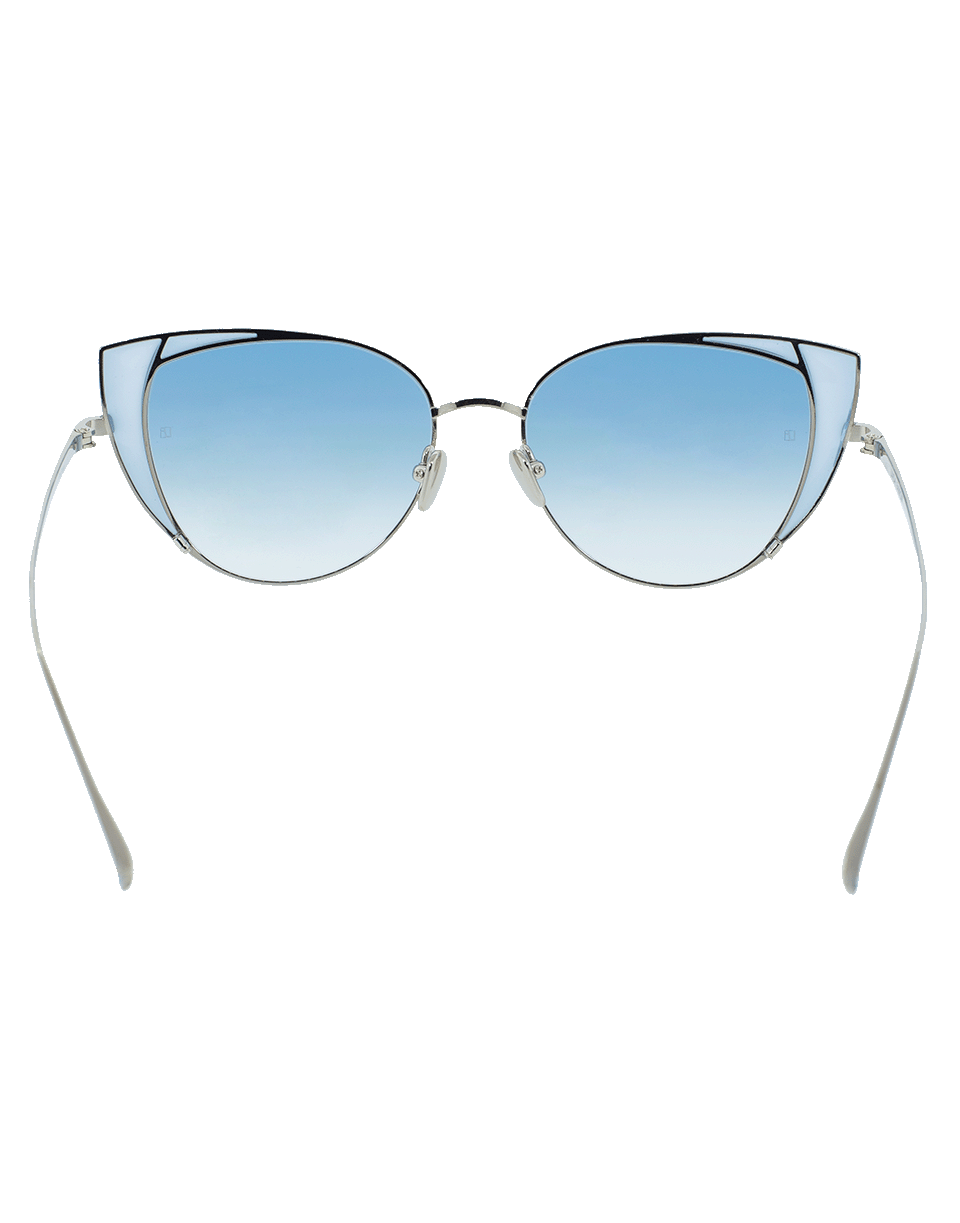 LINDA FARROW-Des Voeux Sunglasses-GOLD/BLUE