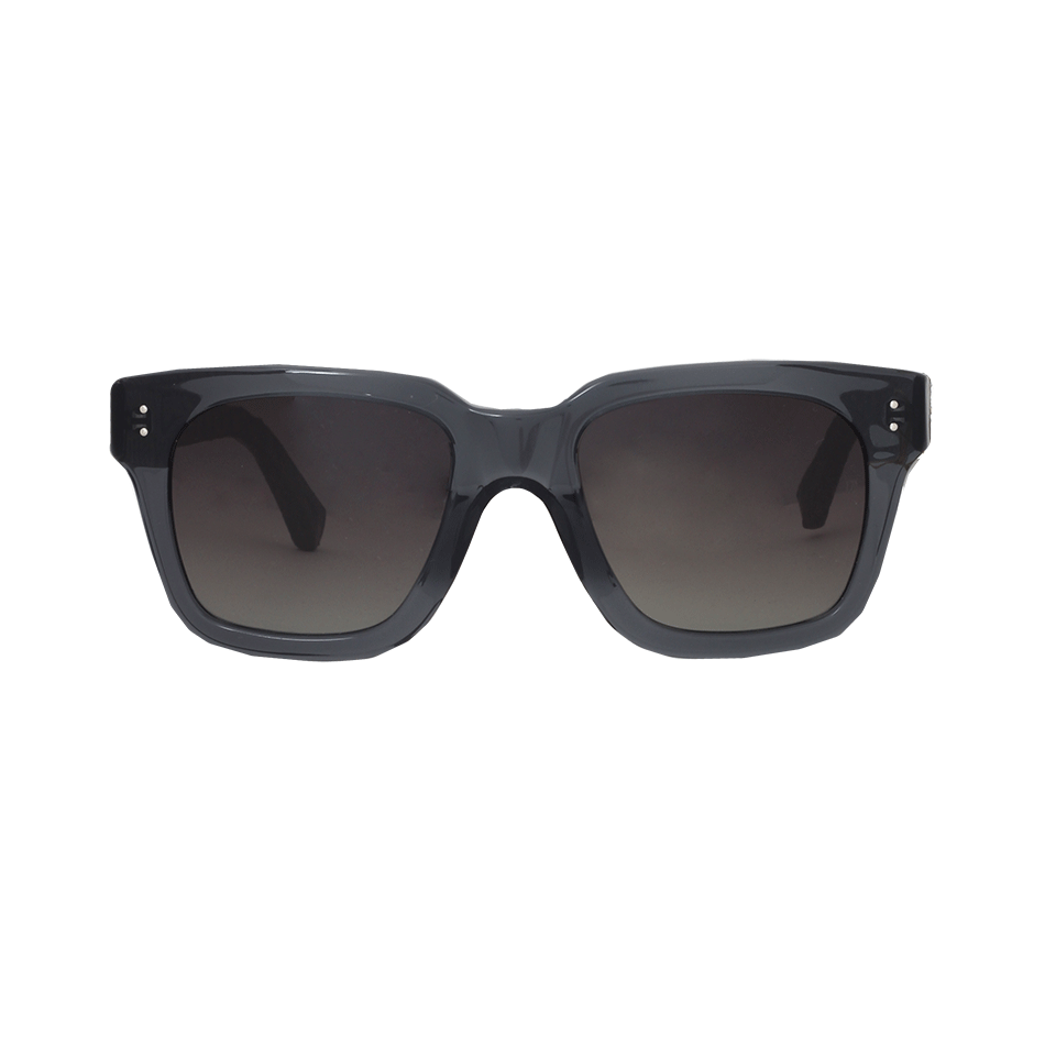 LINDA FARROW-Iconic D Frame Sunglasses-LGHTGREY