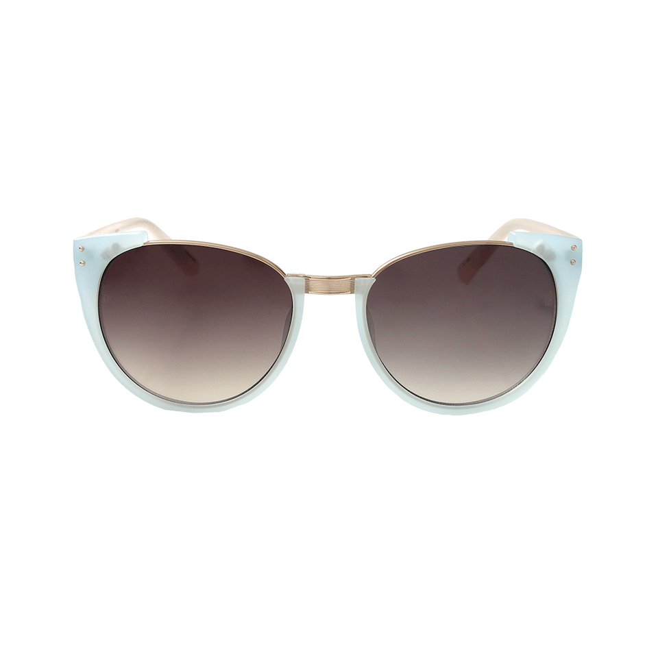 LINDA FARROW-Browline Sunglasses-MILK PNK