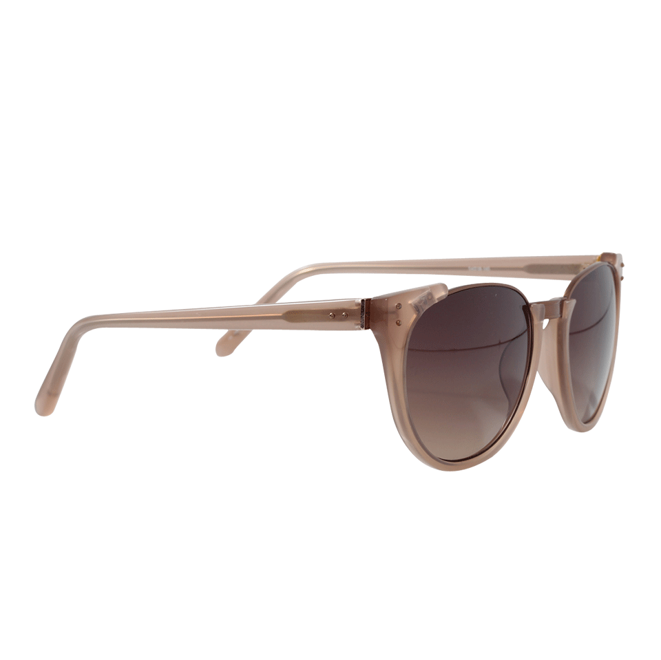 LINDA FARROW-Browline Sunglasses-MINK