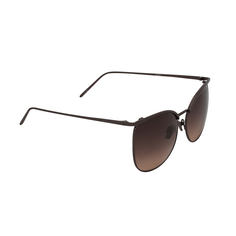 LINDA FARROW-Aviator Sunglasses-NICKEL