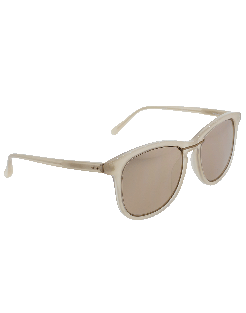 LINDA FARROW-Peach Oval Sunglasses-PEACH/RG