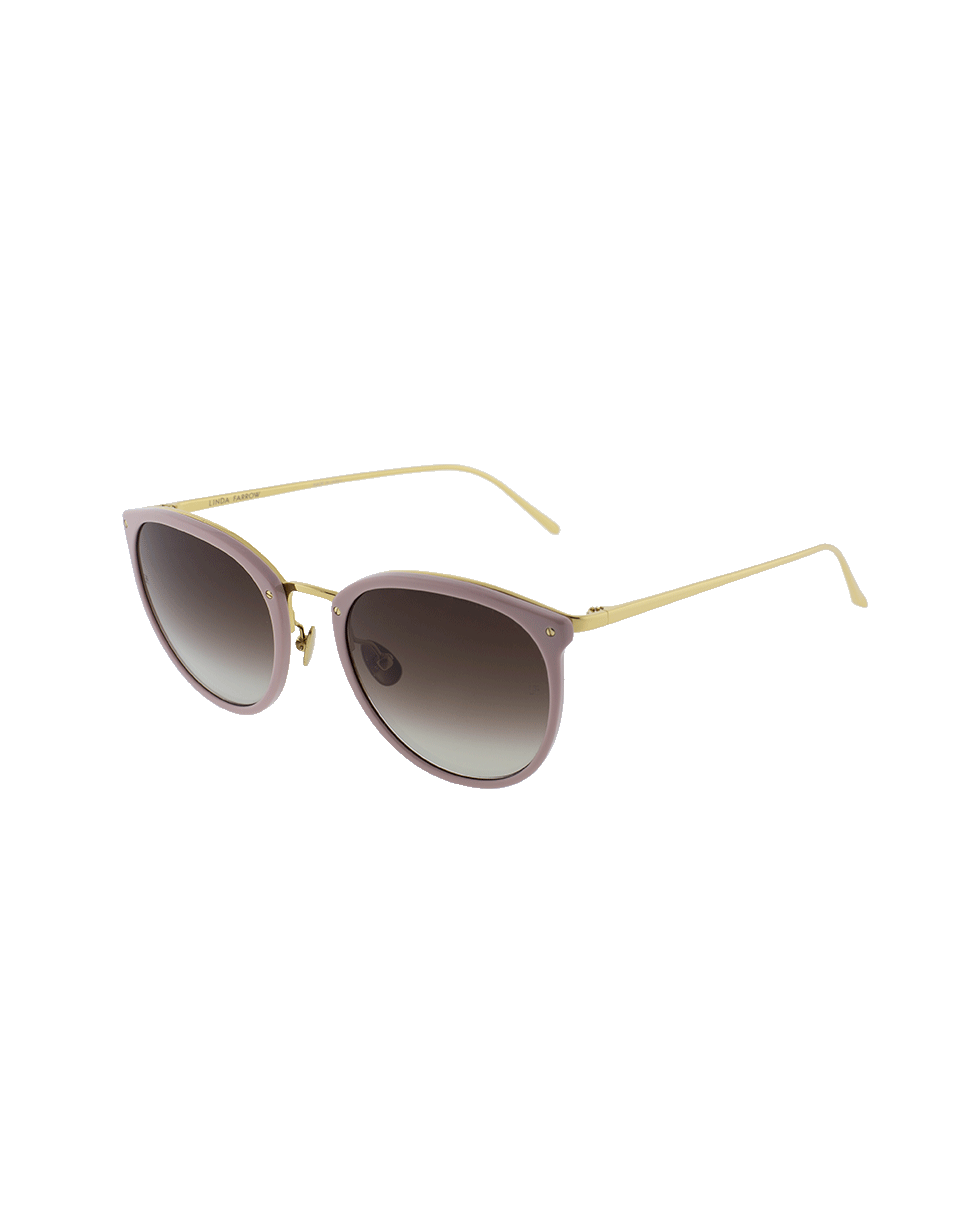 LINDA FARROW-Pink Framed Sunglasses-PINK