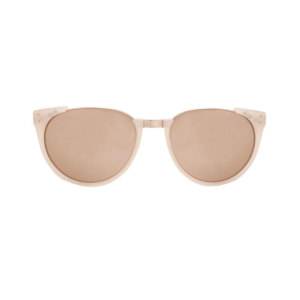 LINDA FARROW-Rose Gold Lenses Sunglasses-PINK