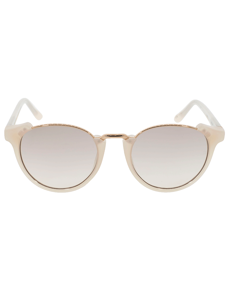 LINDA FARROW-Round Sunglasses-PNK/RG