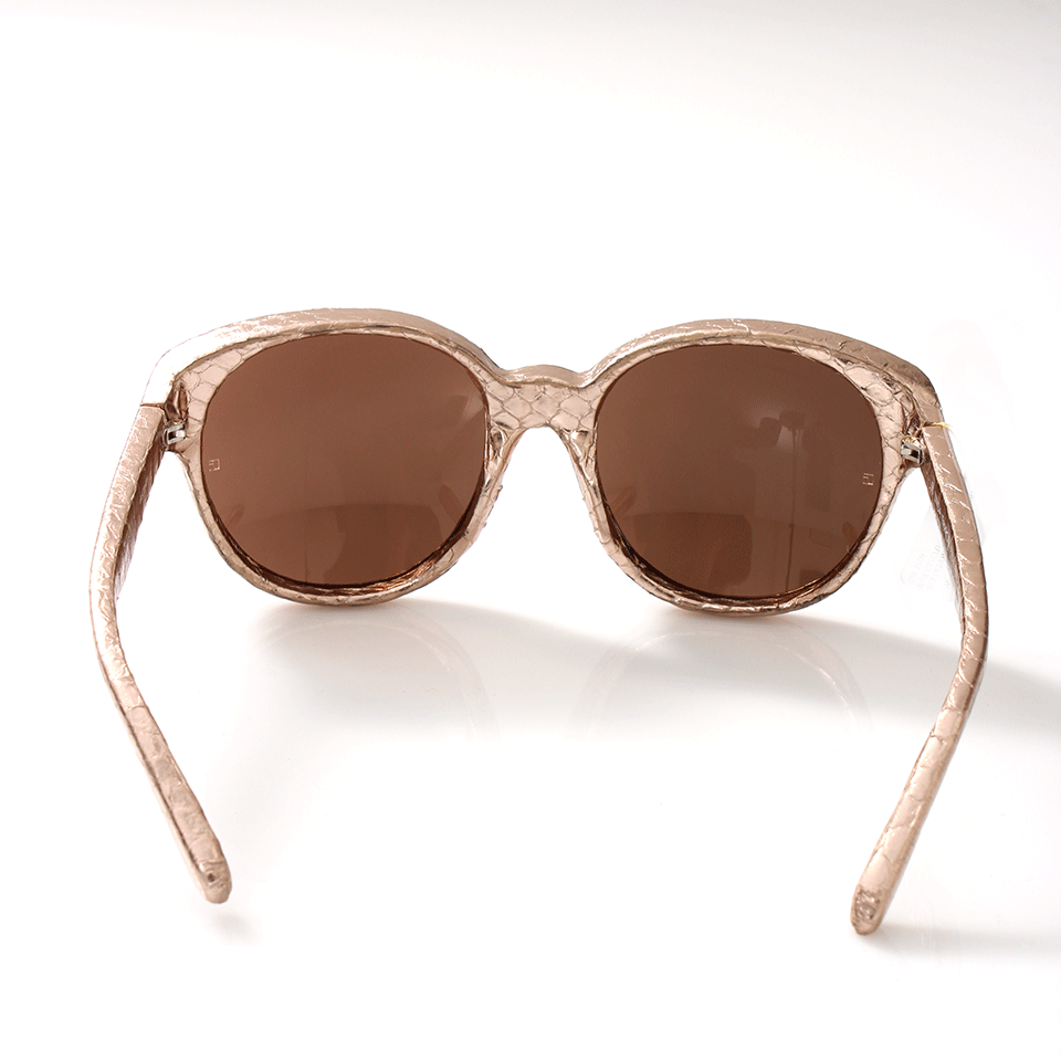 LINDA FARROW-Oversize Chunky Cat Eye Sunglasses-ROSE GLD