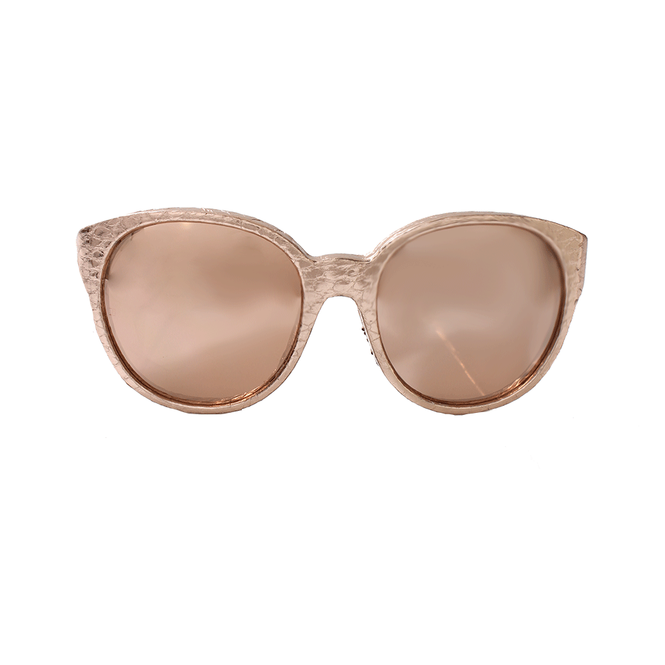 LINDA FARROW-Oversize Chunky Cat Eye Sunglasses-ROSE GLD