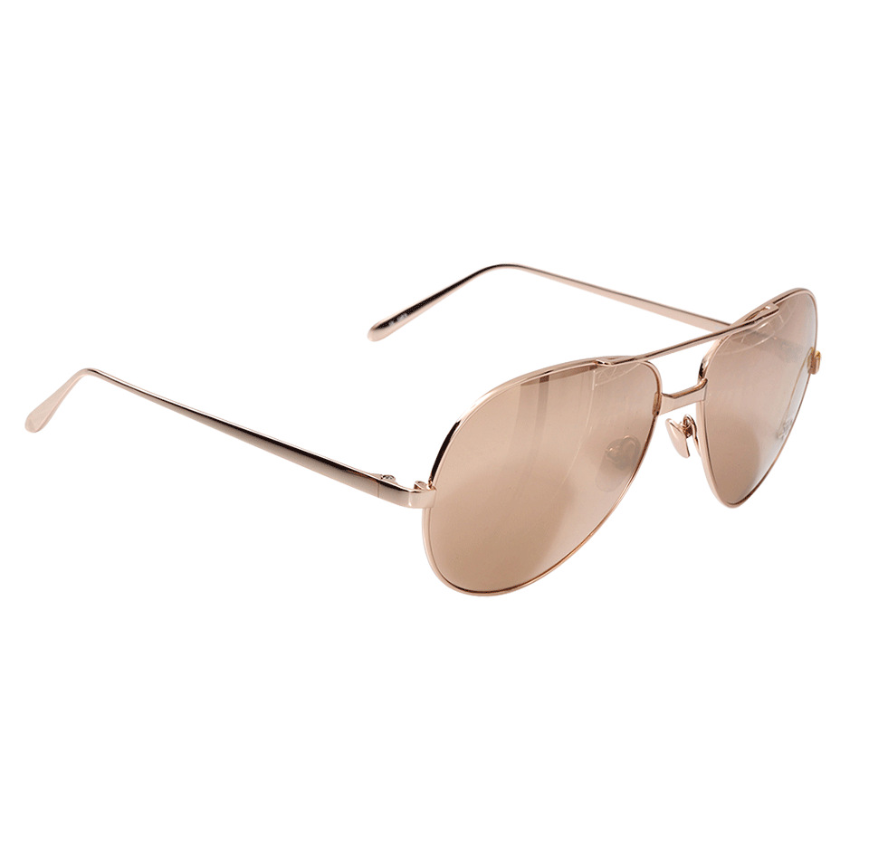 LINDA FARROW-Rose Gold Aviators-ROSE GLD