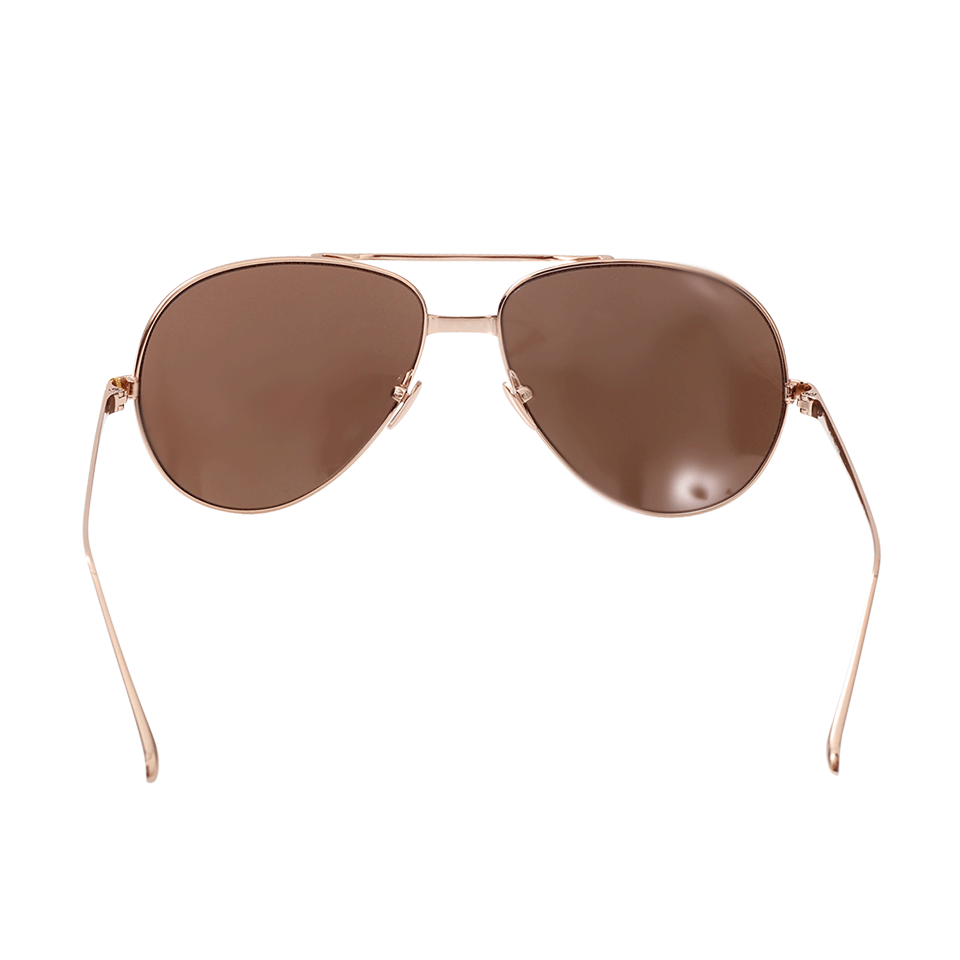 LINDA FARROW-Rose Gold Aviators-ROSE GLD