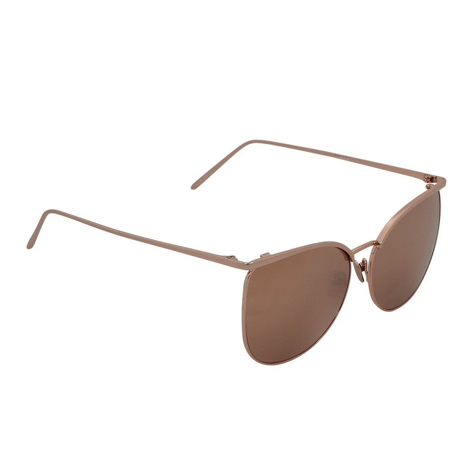 LINDA FARROW-Aviator Sunglasses-ROSE GOLD