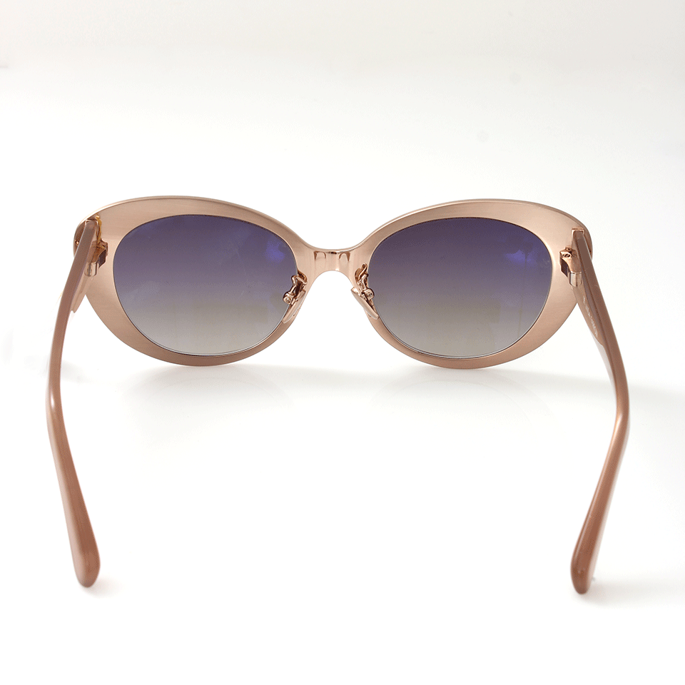 LINDA FARROW-Brush Frame Sunglasses-ROSE GOLD