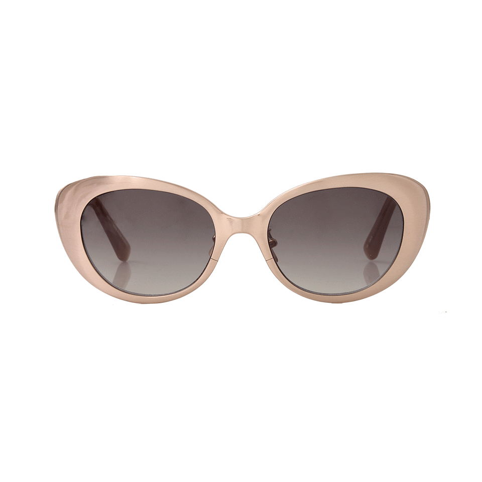 LINDA FARROW-Brush Frame Sunglasses-ROSE GOLD