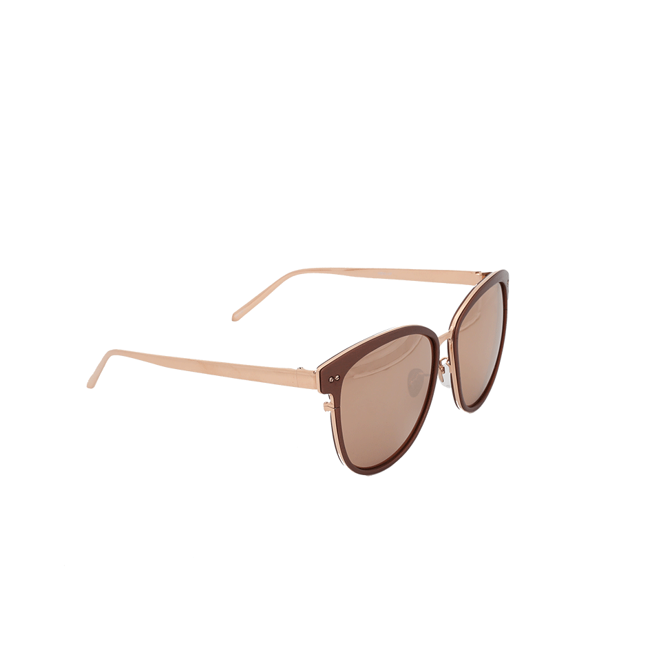 LINDA FARROW-Copper Sunglasses-ROSE GOLD