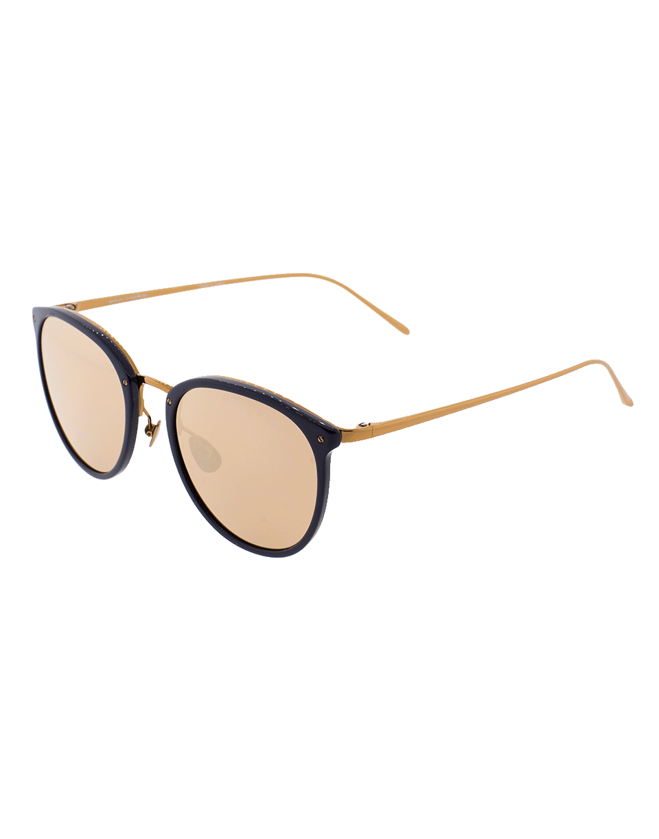 LINDA FARROW-Oval Sunglasses-ROSE GOLD