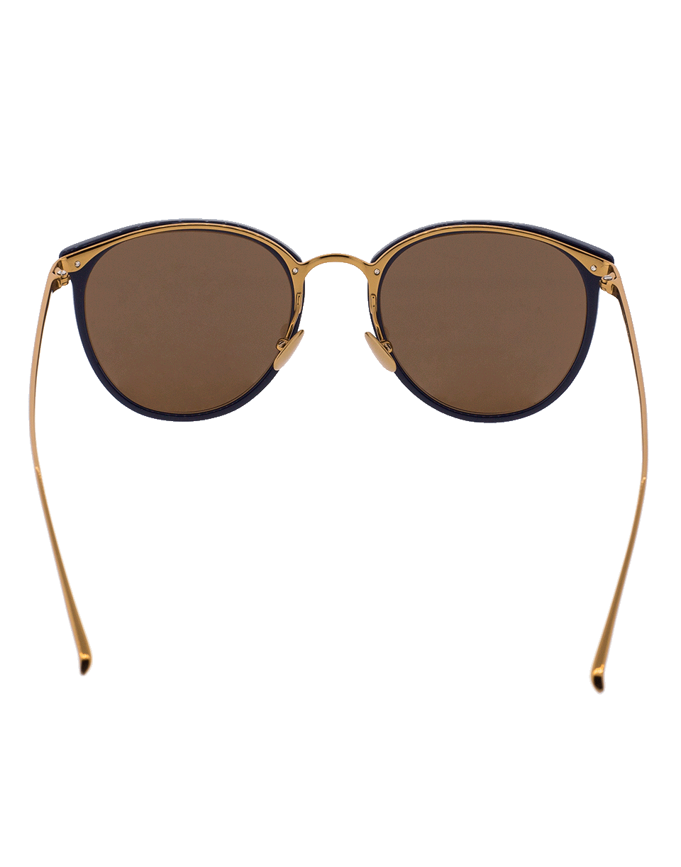 LINDA FARROW-Oval Sunglasses-ROSE GOLD