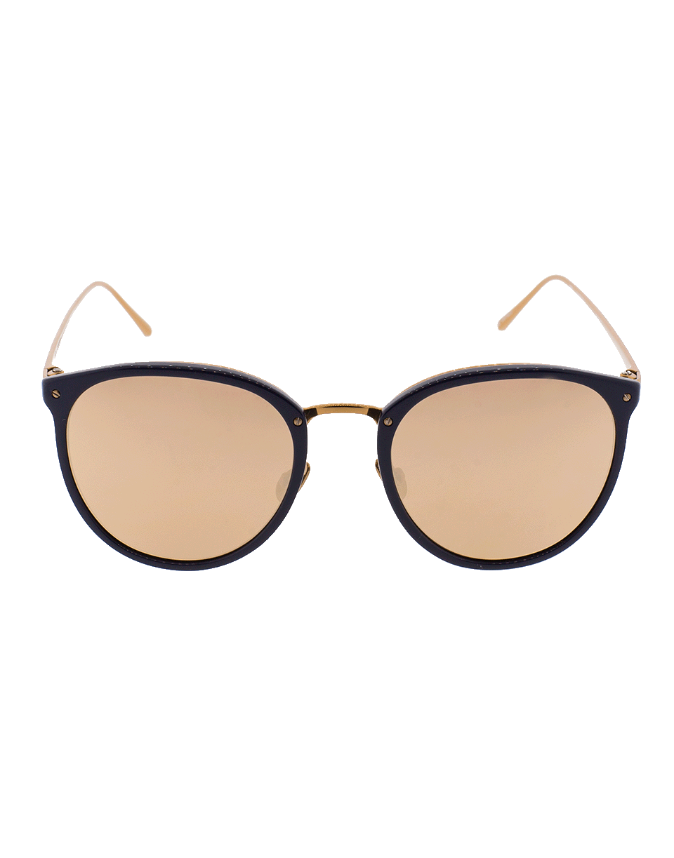 LINDA FARROW-Oval Sunglasses-ROSE GOLD