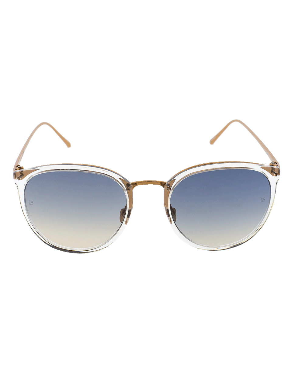 LINDA FARROW-Oval Sunglasses-ROSE GOLD