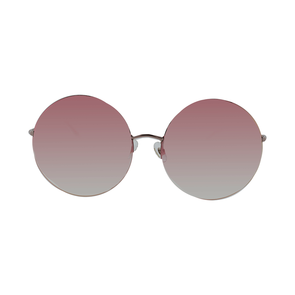 LINDA FARROW-Rose Gold Metal Sunglasses-ROSE GOLD
