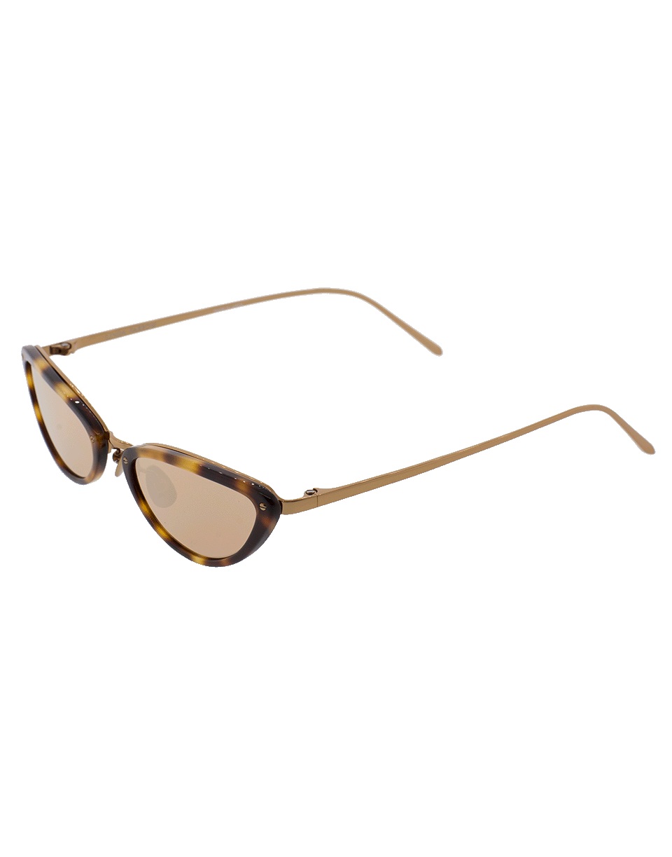 LINDA FARROW-T-Shell Cat Eye Sunglasses-ROSE GOLD