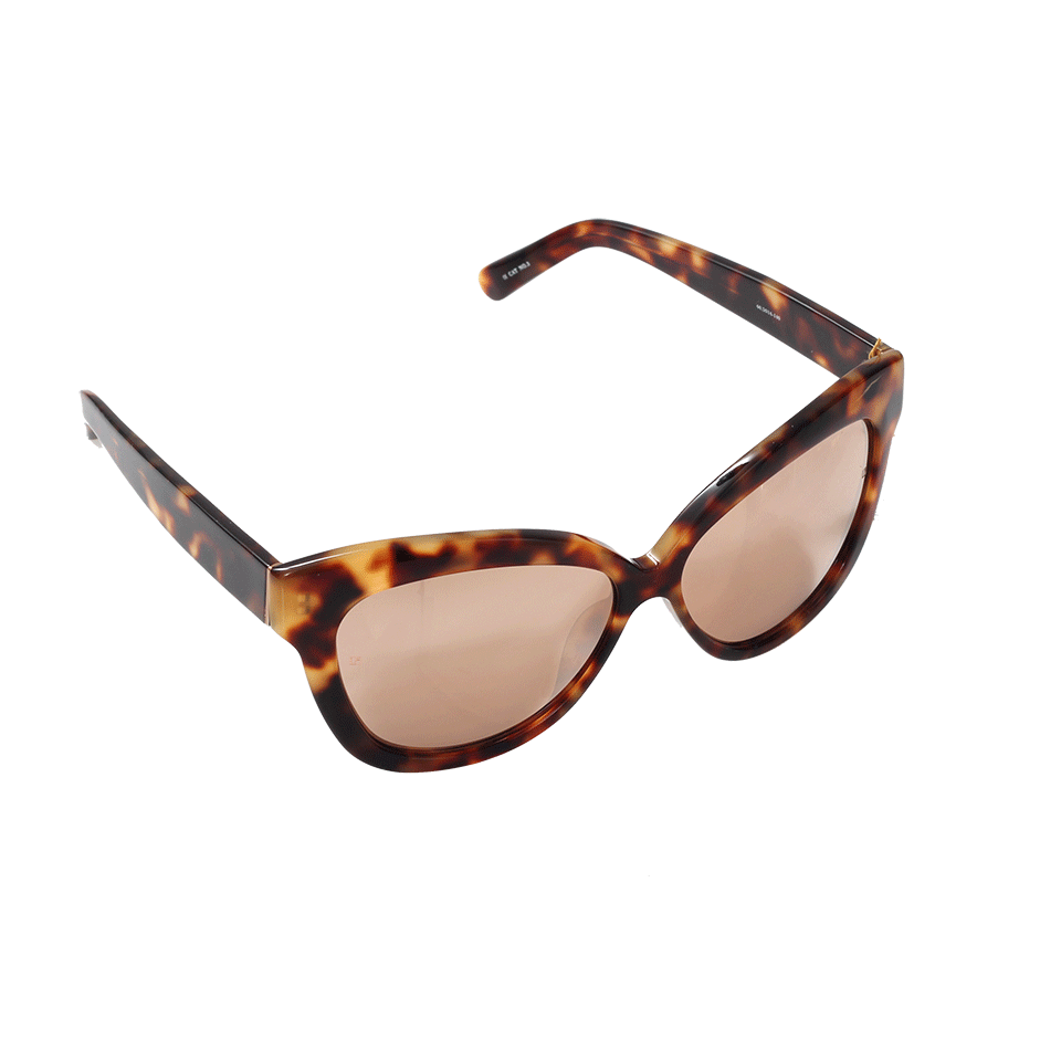 LINDA FARROW-Chunky Cat Eye Sunglasses-RSE/GLD