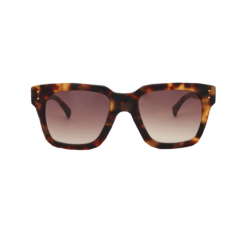 LINDA FARROW-Square Rimmed Sunglasses-TORTOISE