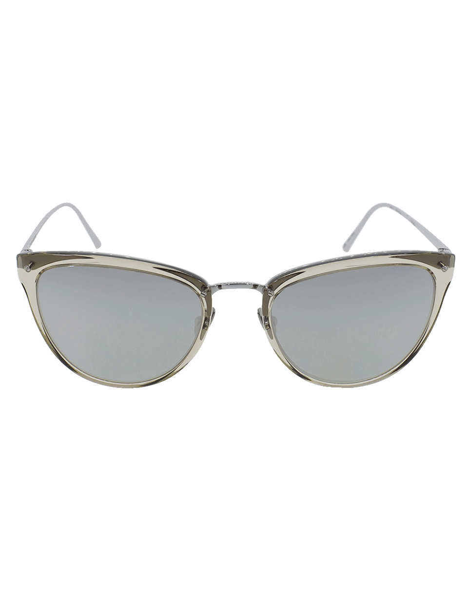 LINDA FARROW-Cat Eye Sunglasses-TRFFL/WH