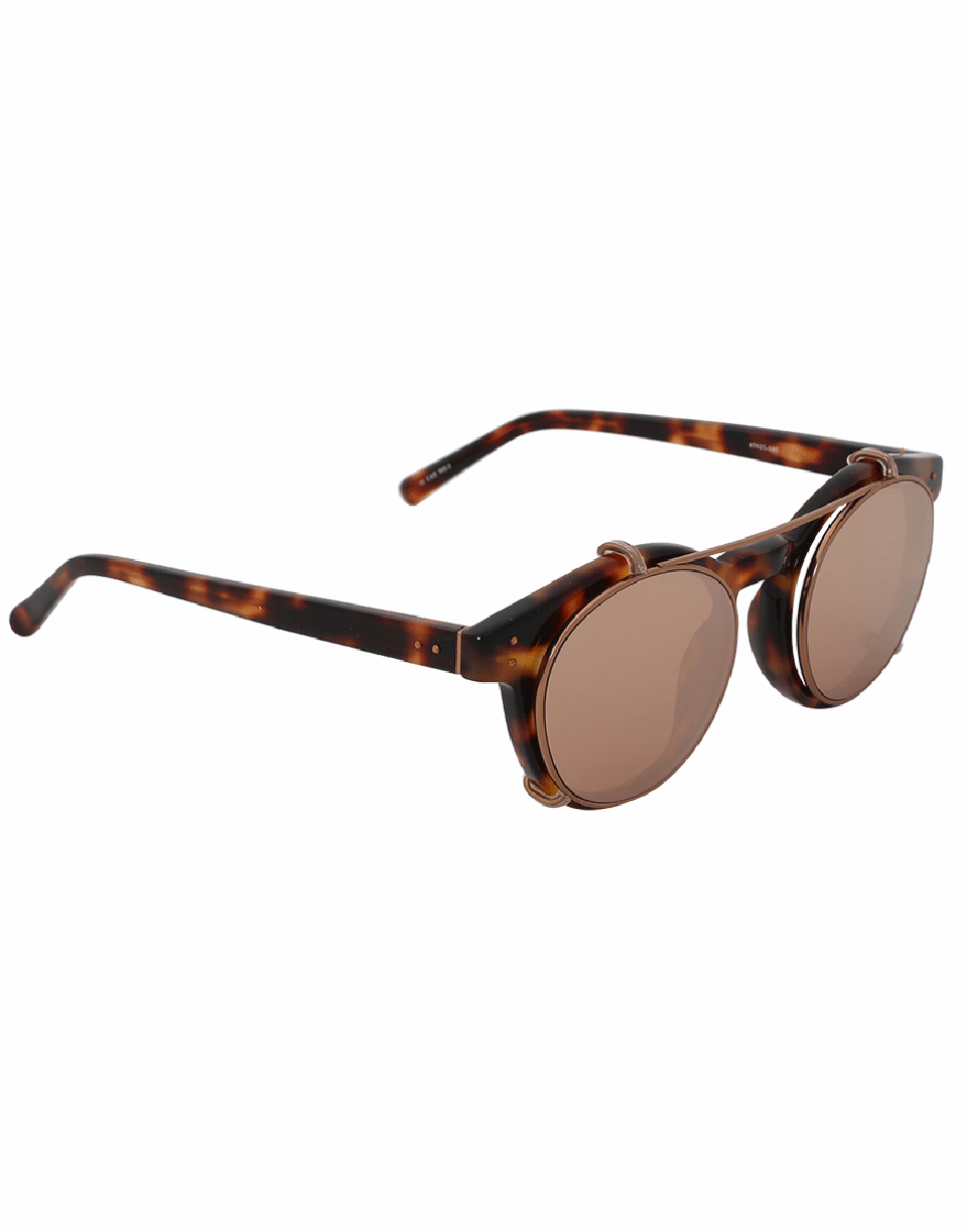 LINDA FARROW-Brow Bar Rounded Sunglasses-TSHELL