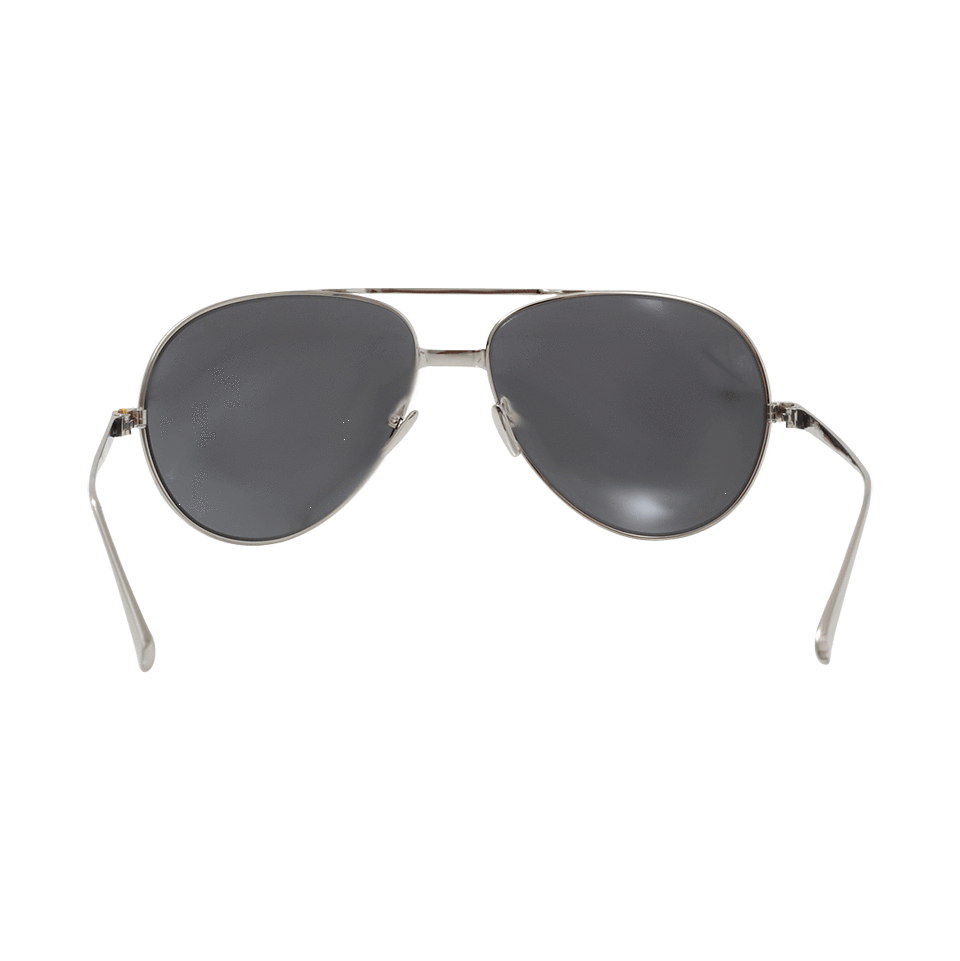 LINDA FARROW-White Gold Aviators-WHT GLD